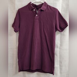 Aeropostale Burgundy Men’s Polo Short Sleeve Shirt Size Small Collar Cotton
